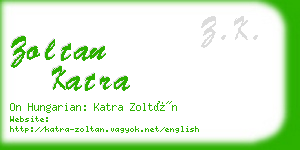 zoltan katra business card